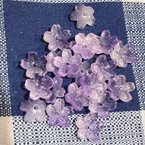 DIY Accessories - Purple Glass Flower - Sakura